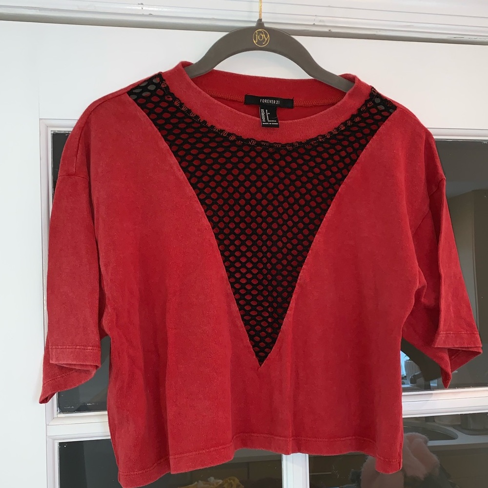 Forever 21 Mesh Crop Top
